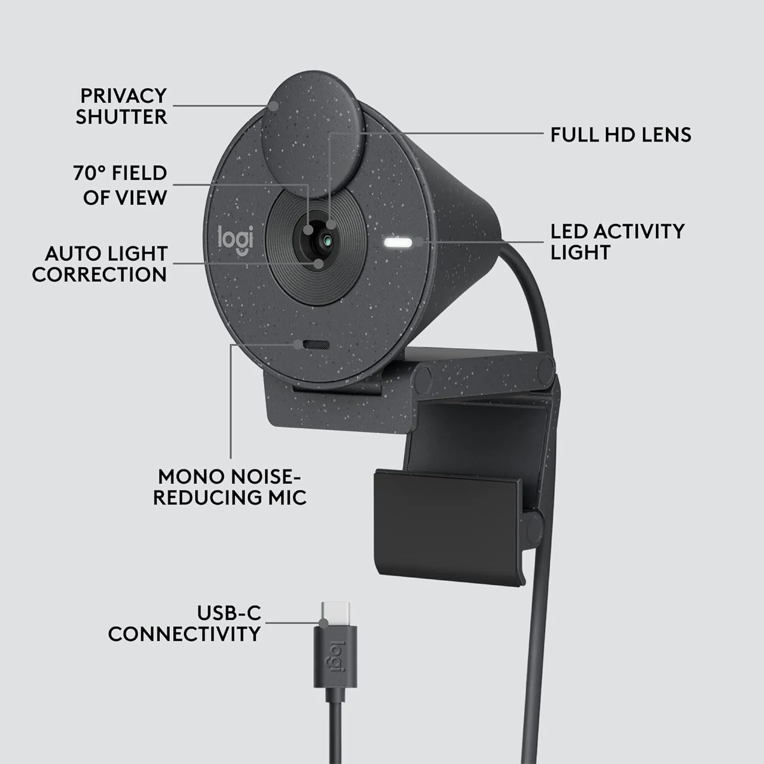 Logitech Webcam BRIO 300 1080P view 4